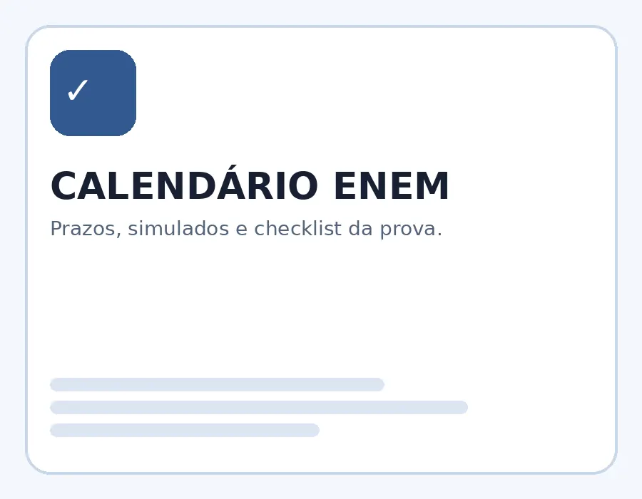 Calendário e checklist para o ENEM